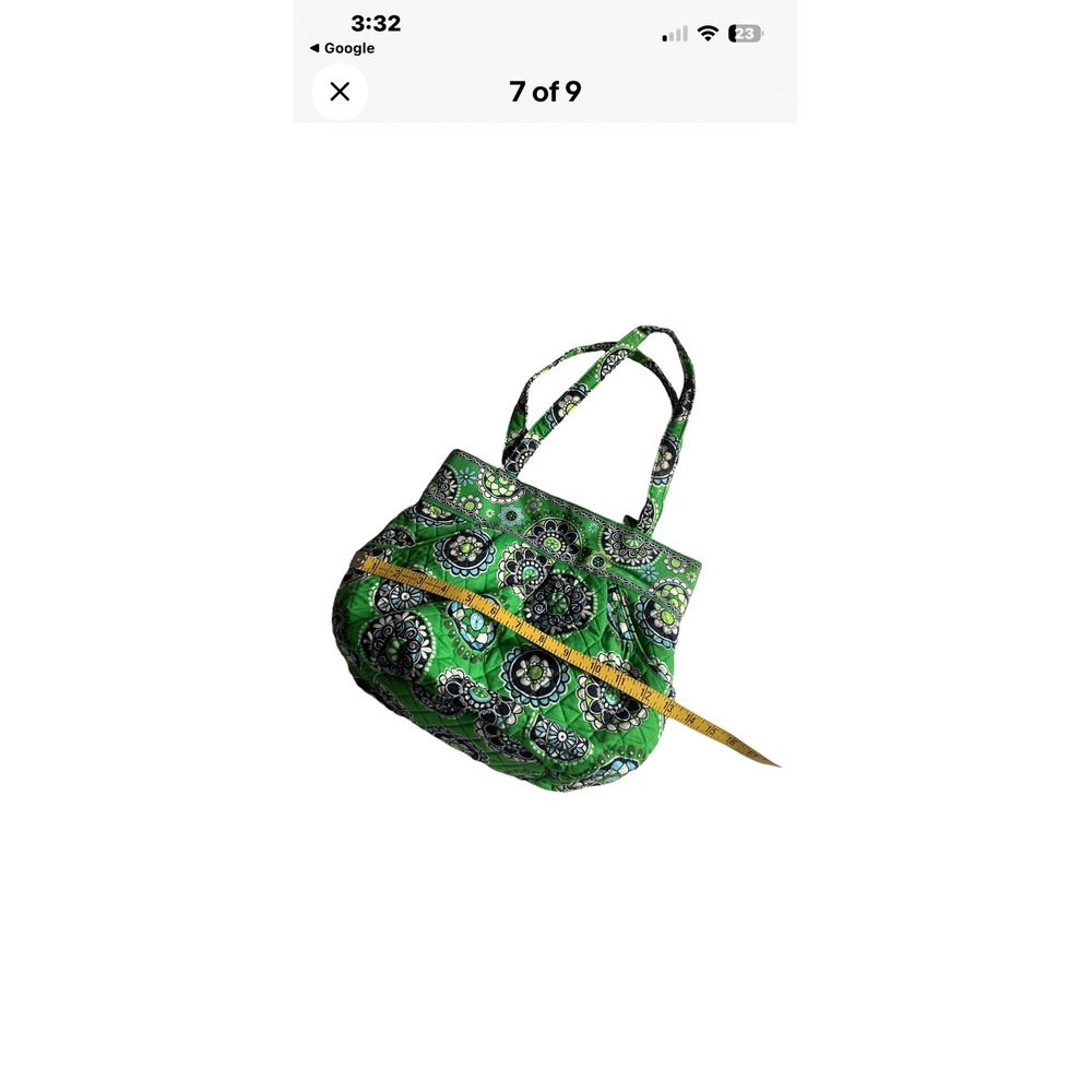 Vera Bradley Cupcake Green Morgan Tote green blue white - Picture 6 of 7
